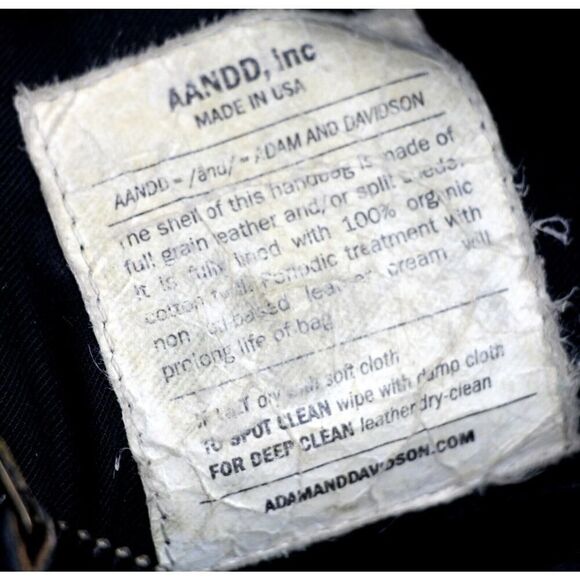 AANDD Adam & Davidson BLACK GENUINE LEATHER X-BODY SHOULDER BAG HANDBAG PURSE - Picture 9 of 16